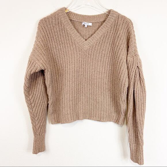 Madewell | Janet Pleat Cropped Sweater Sz XS - Picture 1 of 7